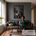 Quadro Decorativo: Poder e Graça Natural em Cavalo Majestoso em sala de estar moderna - quadros decorativos para sala