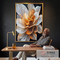 Quadro Decorativo Inspirador: Flor Realista - Arte para Sua Casa em escritorio moderno - quadros decorativos para sala