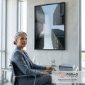Quadro Decorativo Visões de Arranha-Céus em escritorio moderno - quadros decorativos para sala
