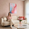 Quadro Decorativo Abstrato Primavera Doce - Elegância e Sofisticação para seu Ambiente em sala de estar moderna - quadros decorativos para sala