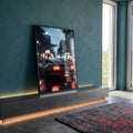 Quadro Decorativo: Noite Urbana com Carro Esportivo em ambiente decorado - quadros decorativos para sala