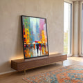 Quadro Decorativo Cidade em Movimento em ambiente decorado - quadros decorativos para sala