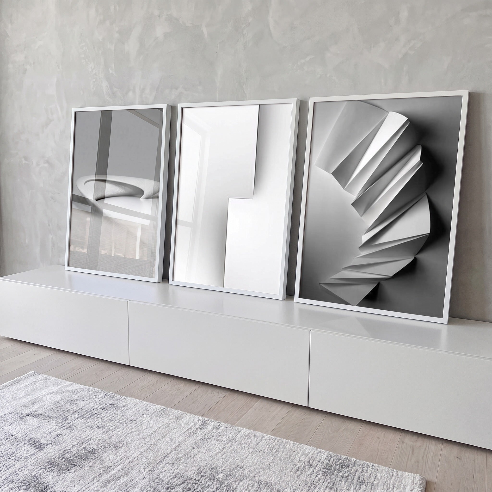 Quadro Decorativo Elegância Moderna em Preto e Branco — Porão dos