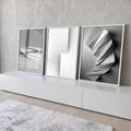 Quadro Decorativo: Elegância Moderna em Preto e Branco em ambiente decorado - quadros decorativos para sala