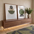 Quadro Decorativo: Inspiração Geométrica Única em ambiente decorado - quadros decorativos para sala