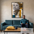 Quadro Decorativo - Retrato Feminino Luz e Reflexão em sala de estar moderna - quadros decorativos para sala