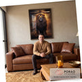 Quadro Decorativo Leão e Cruz - Arte Elegante para Transformar seu Espaço em sala de estar moderna - quadros decorativos para sala