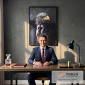 Quadro Decorativo Águia Empresarial: Inspire Grandeza em escritorio moderno - quadros decorativos para sala