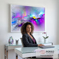 Quadro Decorativo: Jornada Cósmica Encantadora em escritorio moderno - quadros decorativos para sala