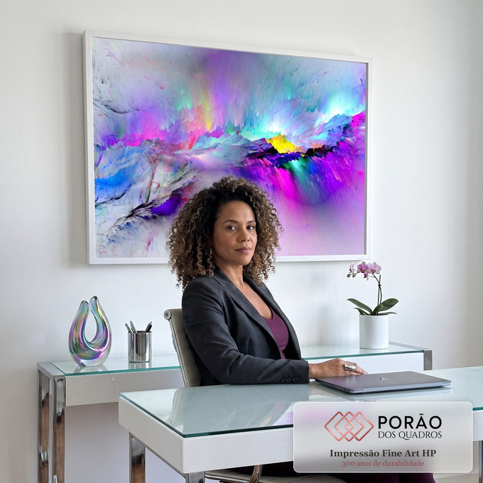 Quadro Decorativo: Jornada Cósmica Encantadora em escritorio moderno - quadros decorativos para sala