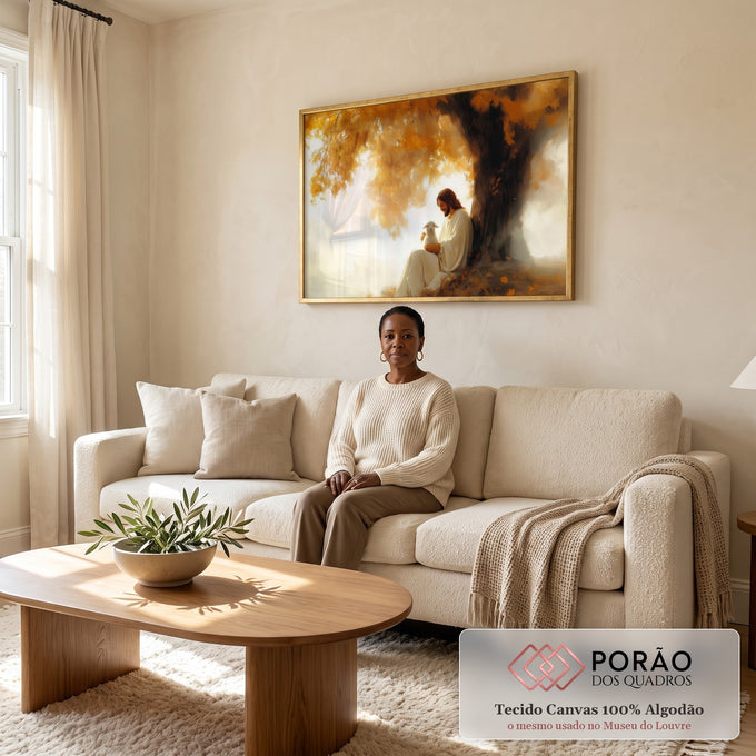 Quadro Decorativo Serenidade em Cores em sala de estar moderna - quadros decorativos para sala