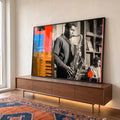 Quadro Decorativo Essência do Jazz Vibrante em ambiente decorado - quadros decorativos para sala