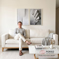 Quadro Decorativo: Harmonia Minimalista em Preto e Branco em sala de estar moderna - quadros decorativos para sala
