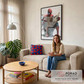 Quadro Decorativo Inusitado: Homem Aranha em Pausa em sala de estar moderna - quadros decorativos para sala