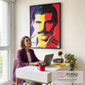 Quadro Decorativo - Retrato Musical Pop Arte em escritorio moderno - quadros decorativos para sala