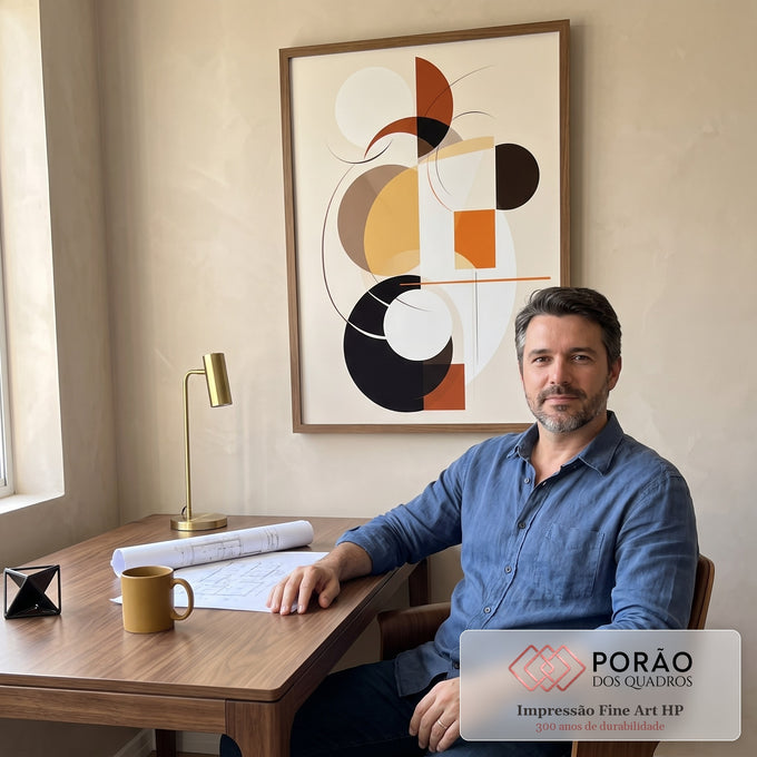 Quadro Decorativo: Outono Minimalista e Elegante em escritorio moderno - quadros decorativos para sala