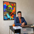 Quadro Decorativo Liberdade em Cores: Moderno Vibrante em escritorio moderno - quadros decorativos para sala