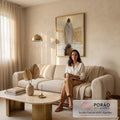 Quadro Decorativo Jesus sobre as Águas Amor e Paz em sala de estar moderna - quadros decorativos para sala