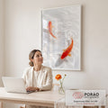 Quadro Decorativo Koi em Serenidade em escritorio moderno - quadros decorativos para sala