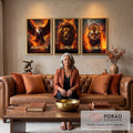 Quadro Decorativo \'Força, Nobreza e Poder\': A Arte que Transforma Seu Espaço em sala de estar moderna - quadros decorativos para sala
