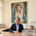 Quadro Decorativo A Esperança da Virgem Maria Beleza e Inspiração em escritorio moderno - quadros decorativos para sala