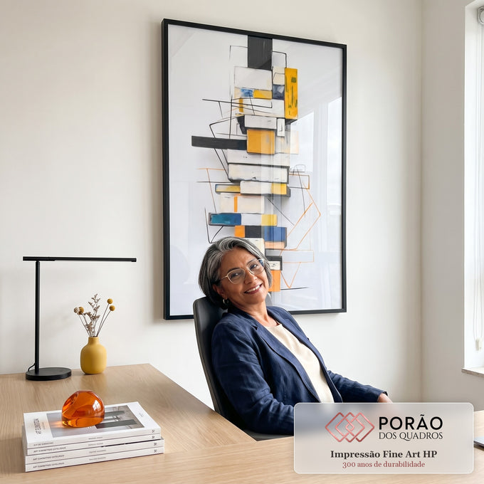 Quadro Decorativo: Minimalismo Elegante e Moderno em escritorio moderno - quadros decorativos para sala