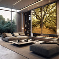 Quadro Decorativo Refúgio Florestal - Luz e Verde que Encantam - quadros decorativos para sala 2 Telas, botânica - em quarto contemporaneo