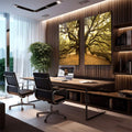 Quadro Decorativo Refúgio Florestal - Luz e Verde que Encantam - quadros decorativos para sala 2 Telas, botânica - em living room premium