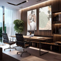 Quadro Decorativo Elegância Floral - Beleza Única - quadros decorativos 2 Telas, abstrato - em escritorio elegante