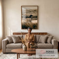 Quadro Decorativo Cavalo em Movimento em sala de estar moderna - quadros decorativos para sala