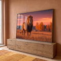 Quadro Decorativo Leão Majestoso em ambiente decorado - quadros decorativos para sala