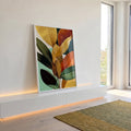 Quadro Decorativo Folhas Estilosas Natureza Moderna em ambiente decorado - quadros decorativos para sala