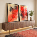 Quadro Decorativo Aquarela Dupla - Arte que Transforma Espaços em ambiente decorado - quadros decorativos para sala