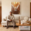 Quadro Decorativo Símbolo da Paz e Harmonia em sala de estar moderna - quadros decorativos para sala