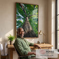 Quadro Decorativo Tronco da Vida com Força em escritorio moderno - quadros decorativos para sala