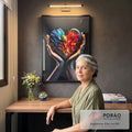 Quadro Decorativo Coração: Paixões Vibrantes em escritorio moderno - quadros decorativos para sala