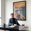 Quadro Decorativo Grito Silencioso: Poder & Emoção em escritorio moderno - quadros decorativos para sala