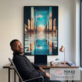 Quadro Decorativo Portais Cósmicos em escritorio moderno - quadros decorativos para sala