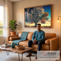Quadro Decorativo Árvore Majestosa: Reviva a Natureza em sala de estar moderna - quadros decorativos para sala
