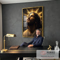 Quadro Decorativo O Olhar de Esperança Jesus em Inspiração e Fé em escritorio moderno - quadros decorativos para sala