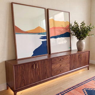 Quadro Decorativo: Paisagem Vibrante Que Inspirará Seu Dia! em ambiente decorado - quadros decorativos para sala