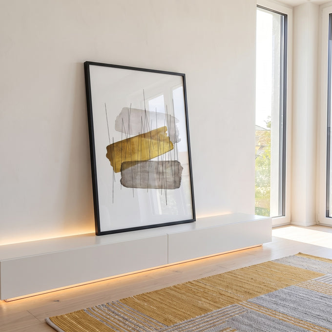 Quadro Decorativo Bridão de Luz: Exclusividade em Cada Pincelada em ambiente decorado - quadros decorativos para sala