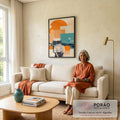 Quadro Decorativo Reflexão Moderna Imagine-se em sala de estar moderna - quadros decorativos para sala