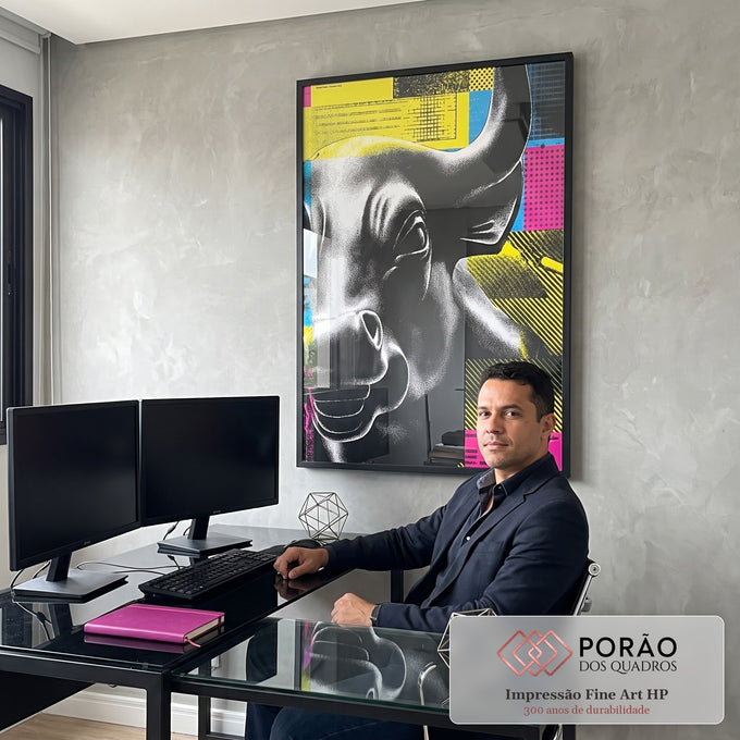Quadro Decorativo Boêmio da Força em escritorio moderno - quadros decorativos para sala