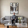 Quadro Decorativo Amor 3D A Arte do Amor em sala de estar moderna - quadros decorativos para sala