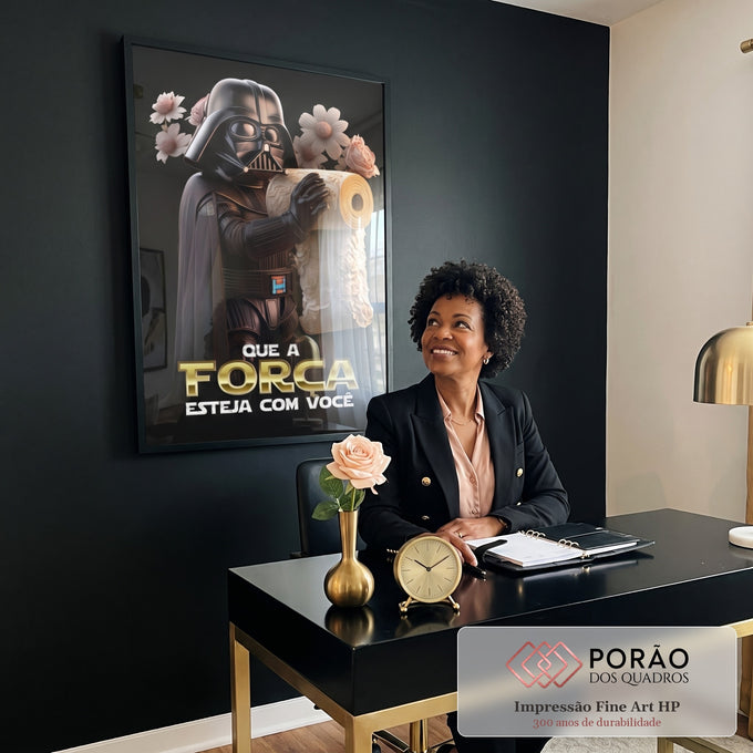 Quadro Decorativo: Inspire Força Jedi em Você em escritorio moderno - quadros decorativos para sala