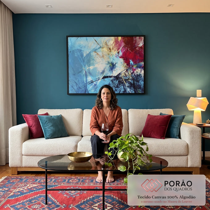 Quadro Decorativo: Explosão Geométrica - Transforme Seu Espaço em sala de estar moderna - quadros decorativos para sala