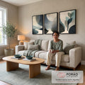 Quadro Decorativo Abstrato Serenidade Moderna em sala de estar moderna - quadros decorativos para sala