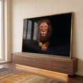 Quadro Decorativo Majestade Selvagem - Reinado em Canvas em ambiente decorado - quadros decorativos para sala