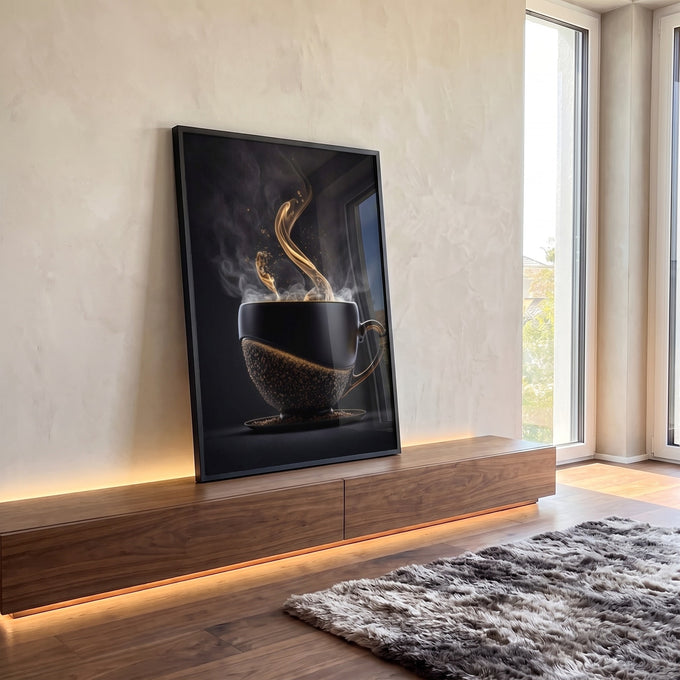 Quadro Decorativo: Encanto Moderno e Luxuoso para sua Sala em ambiente decorado - quadros decorativos para sala